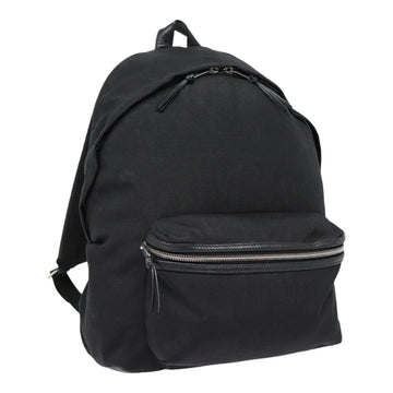 SAINT LAURENT Classic Hunter Backpack Canvas Black Silver Auth yk14364