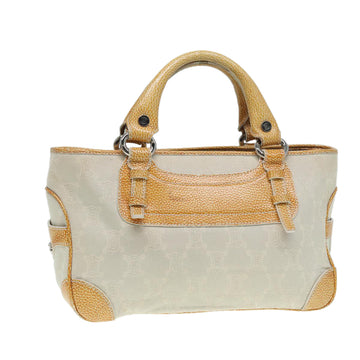 CELINE Paris Macadam Canvas boogie Hand Bag Beige Auth yk14438