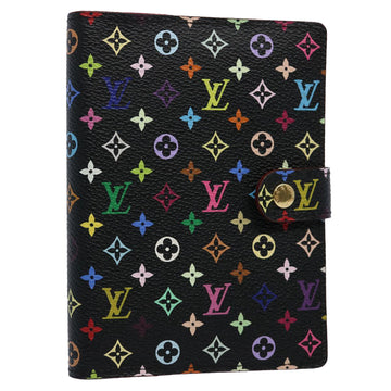 LOUIS VUITTON Multicolor Agenda PM Day Planner Cover Black R21076 Auth yk9641A