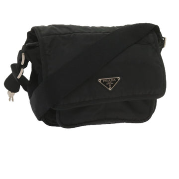 PRADA Shoulder Bag Nylon Black Auth yk9825