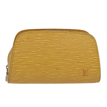 LOUIS VUITTON Epi Dauphine PM Pouch Yellow M48449 LV Auth yt1002