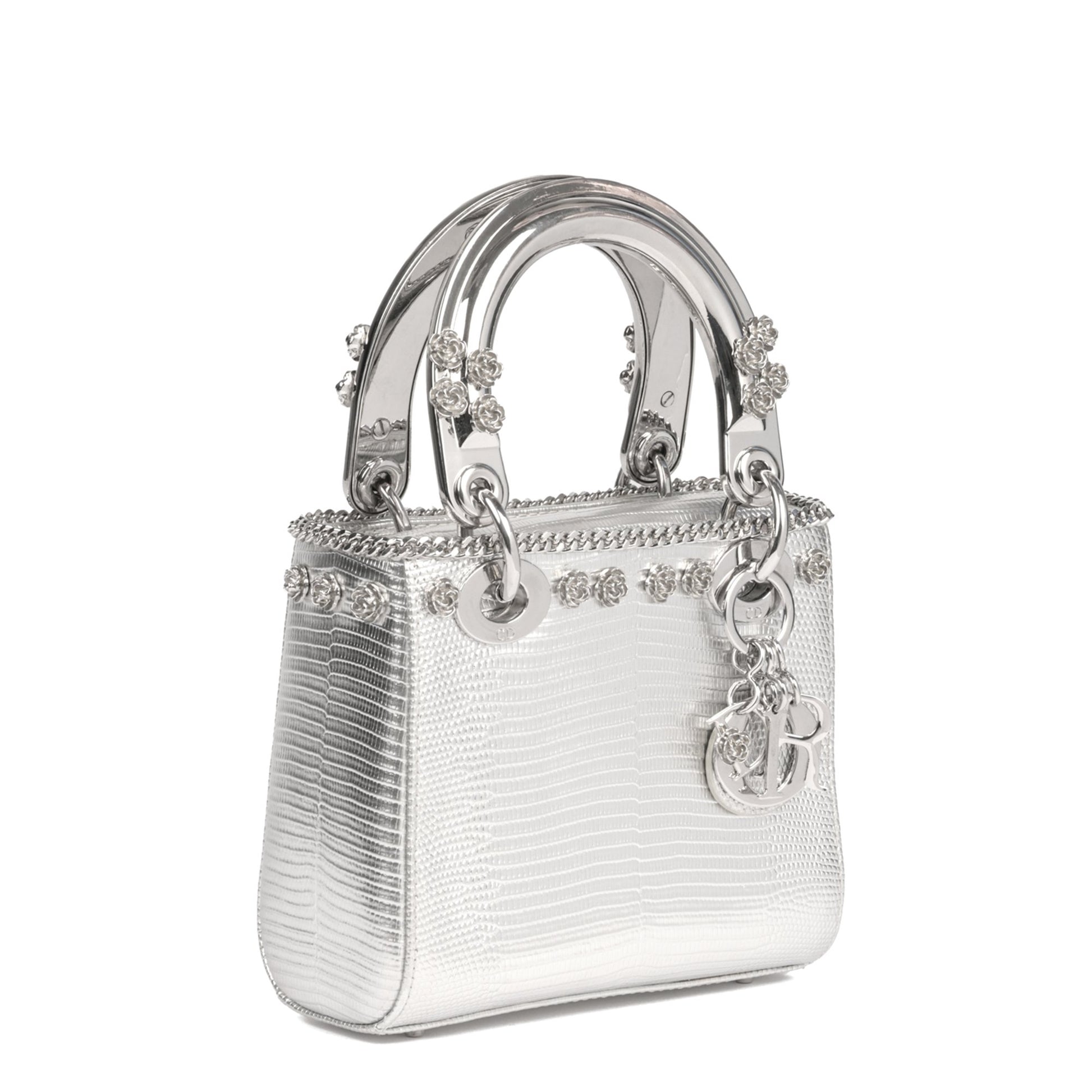 Christian Dior Mini Lizard Lady Dior Bag - Silver Handle Bags, Handbags -  CHR44684