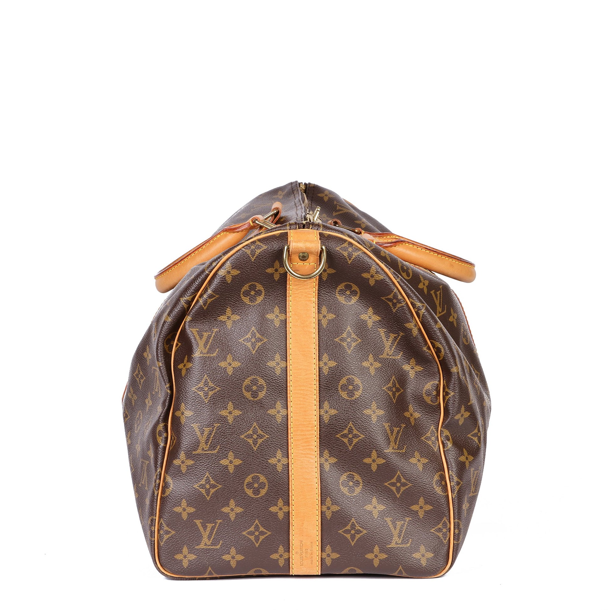 Louis Vuitton Wavy Keepall Bandouliere Bag Vachetta Leather 50 Brown 2349819