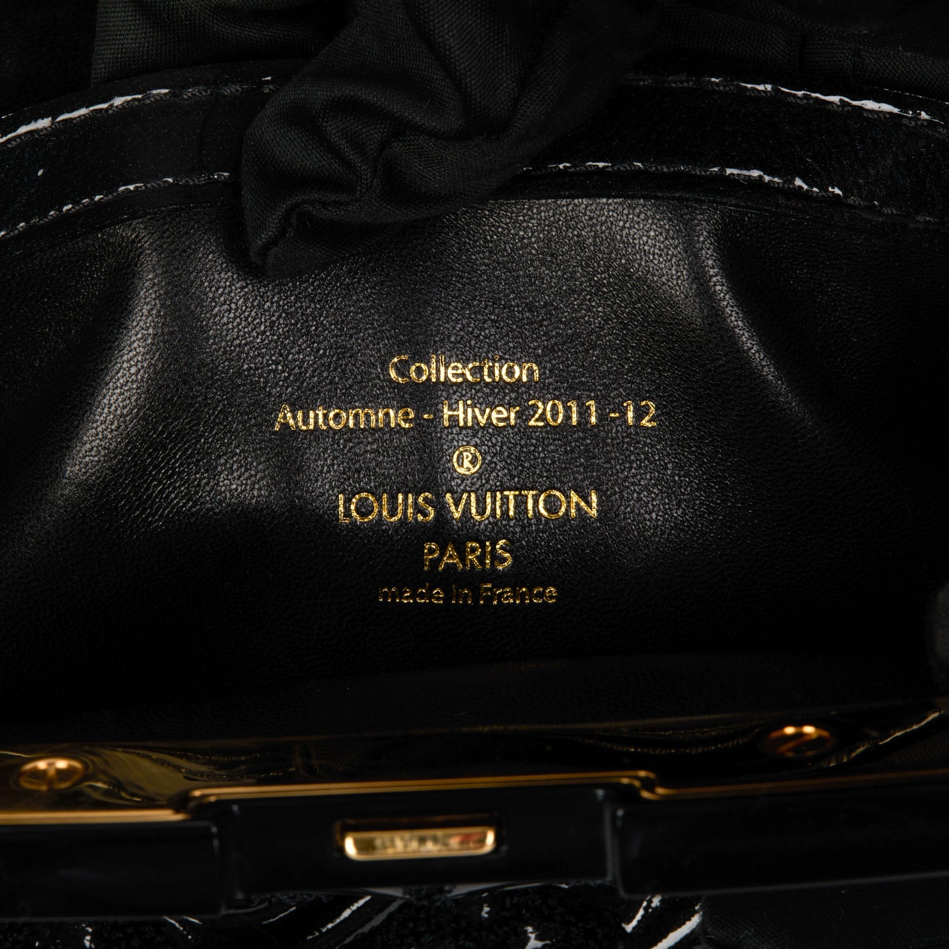 Louis Vuitton Black Patent Fascination Lockit BB Frame - modaselle