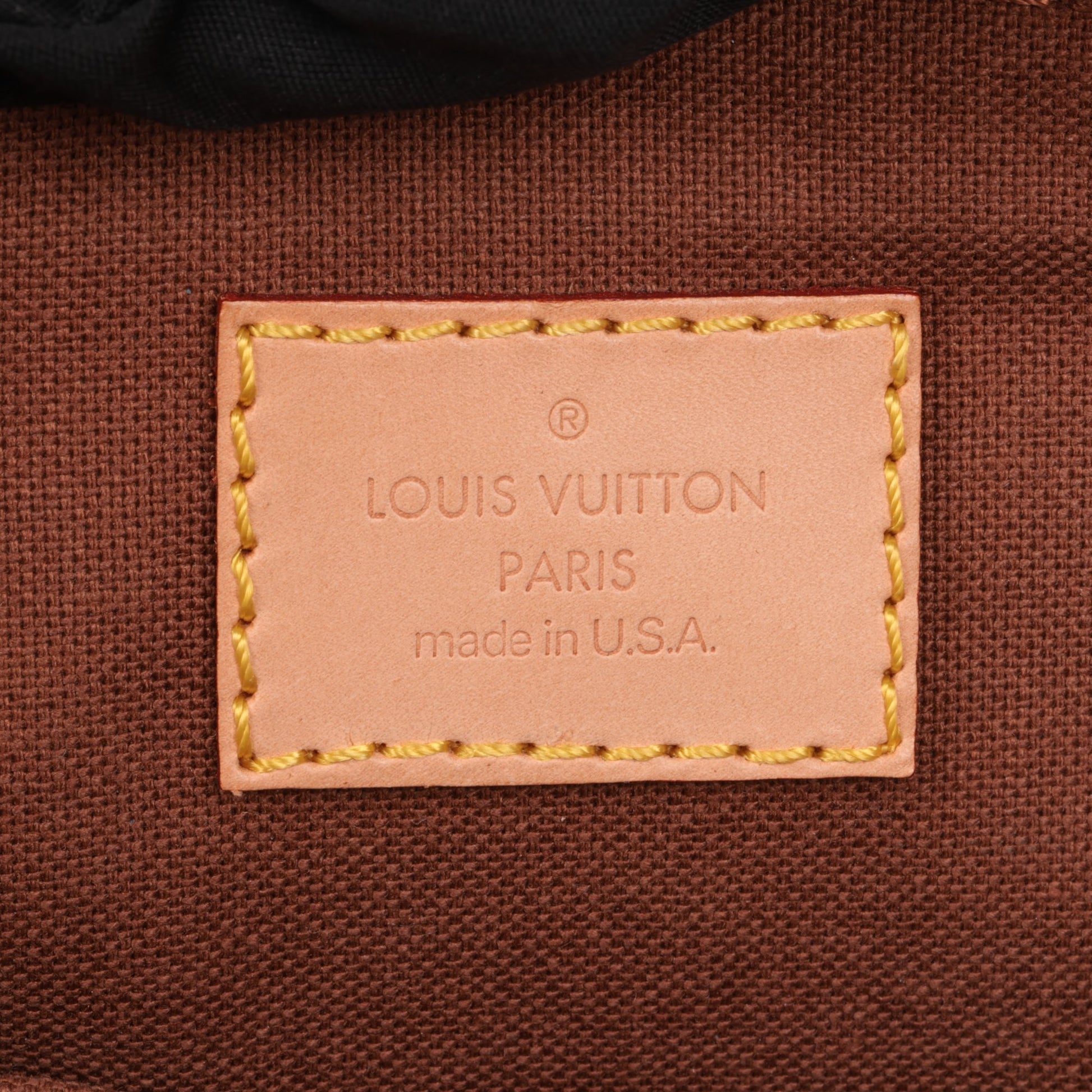 LOUIS VUITTON Brown Monogram Coated Canvas and Vachetta Leather Popincourt  Haut at 1stDibs