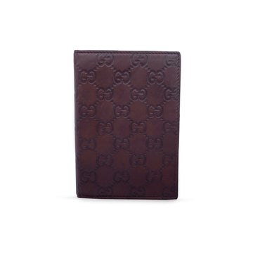 Gucci Card Case Business Holder Pass GUCCI Micro Shima Leather Dark Brown  282089 BMJ1G 2019