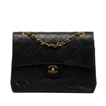 CHANEL Medium Tall Classic Lambskin Double Flap Shoulder Bag