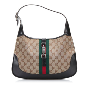 Gucci GG Canvas Web Jackie Shoulder Bag