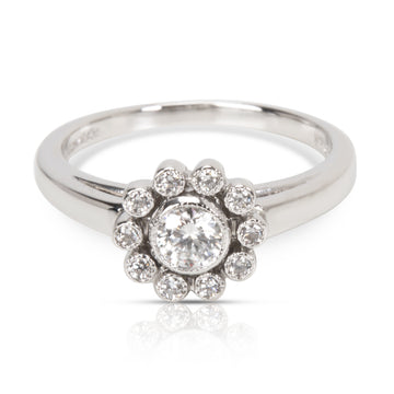 TIFFANY & CO. Enchant Diamond Flower Ring in Platinum, 0.35 Ctw