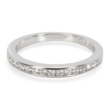 TIFFANY & CO. Half Eternity Channel Set Diamond Wedding Band, Platinum 0.21 Ctw