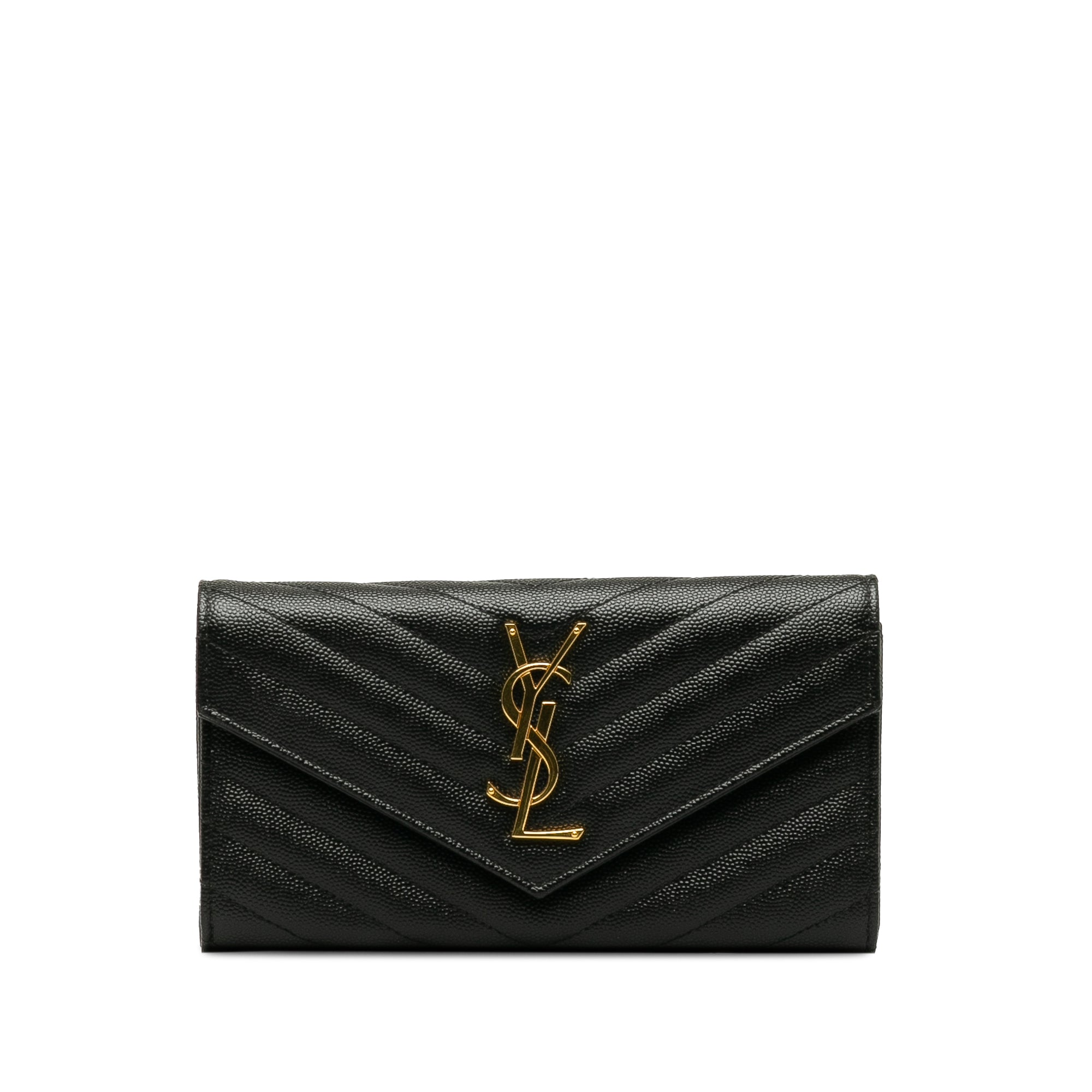 Saint Laurent Envelope Triquilt Small YSL Shoulder Bag in Grained Leather |  Neiman Marcus