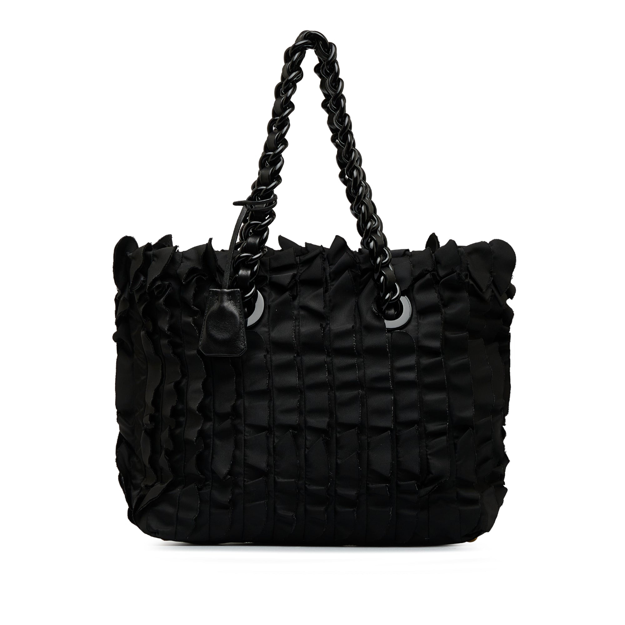 Prada nylon 2025 ruffle bag