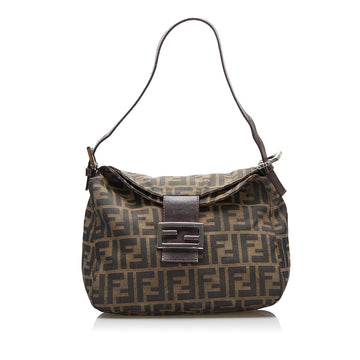 Fendi Zucca Double Flap Shoulder Bag