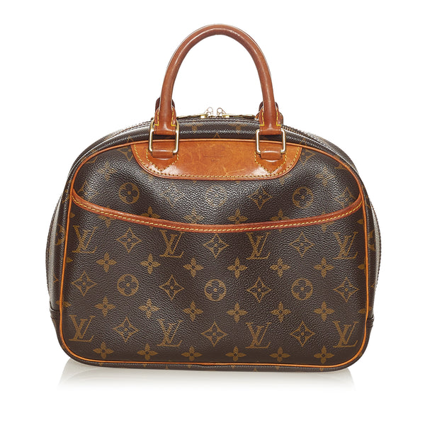 Louis Vuitton Deauville Handbag Monogram Canvas Mini Brown 2324831