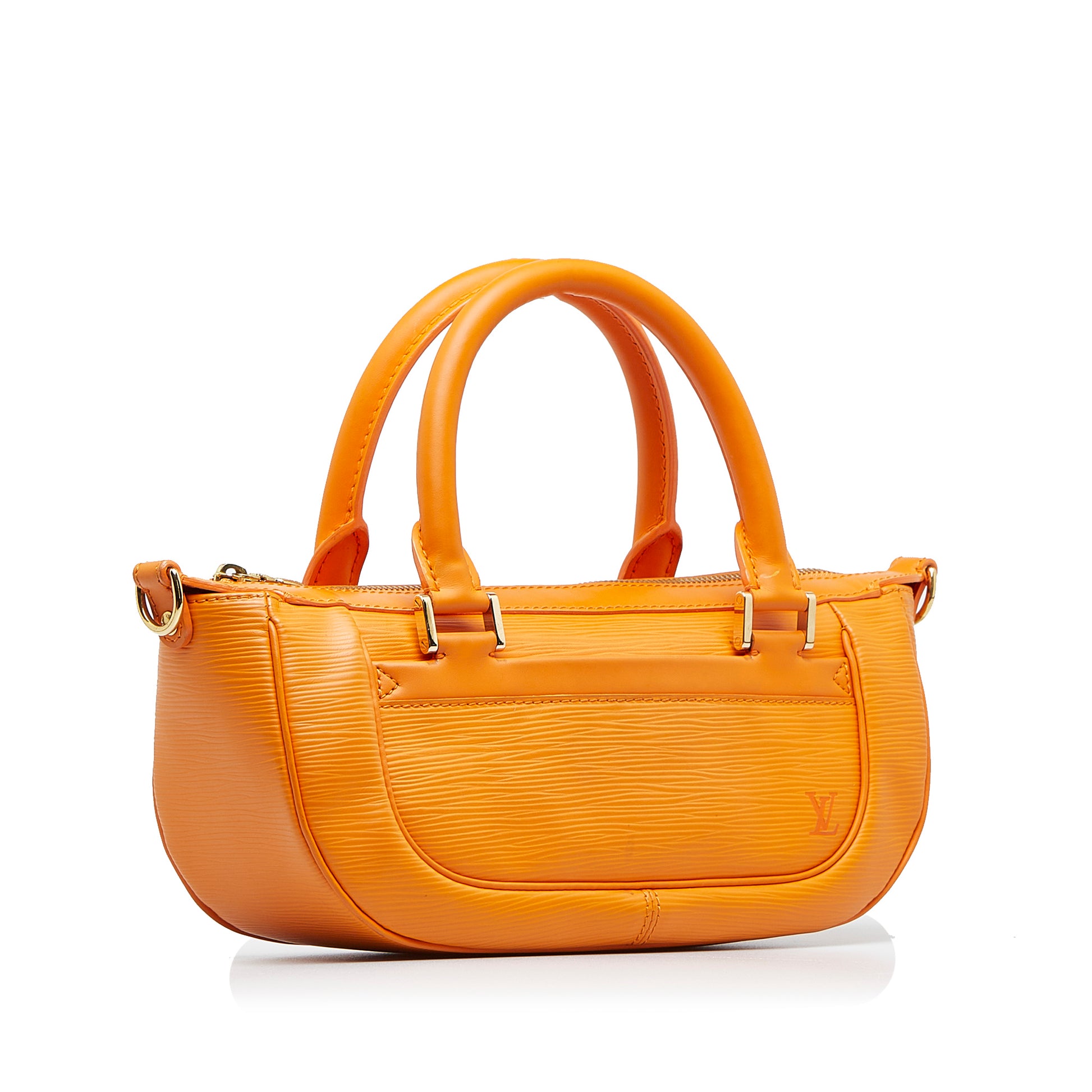 Louis Vuitton Louis Vuitton Dhanura PM Orange Epi Leather Hand Bag +