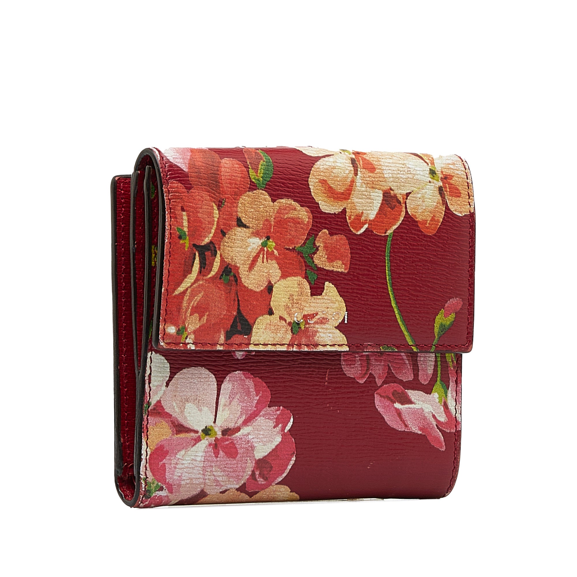 GUCCI Blooms Leather Bifold Small Wallet Small Wallets