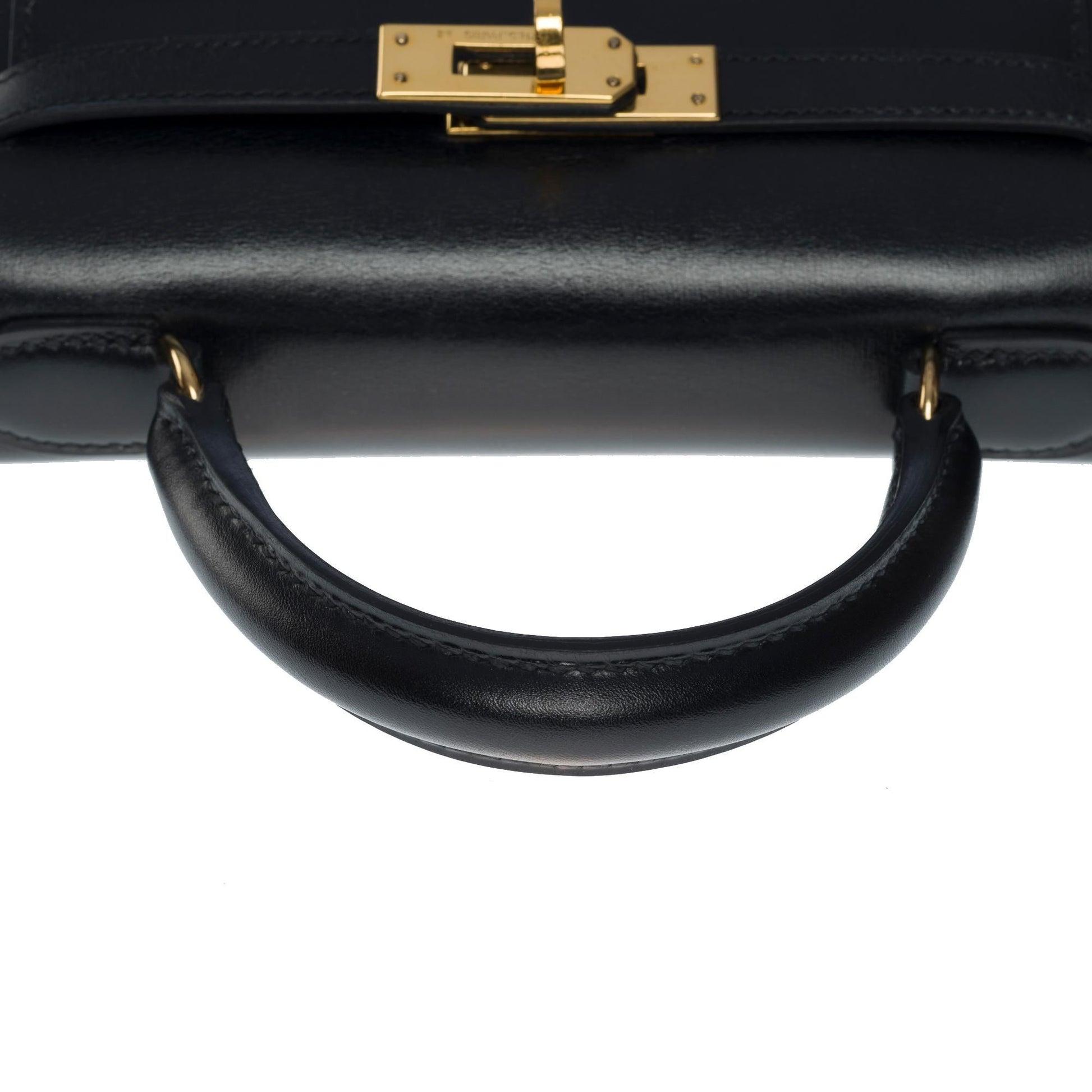 Hermès HERMES Mini Kelly bags 20 in black leather - 101214 ref