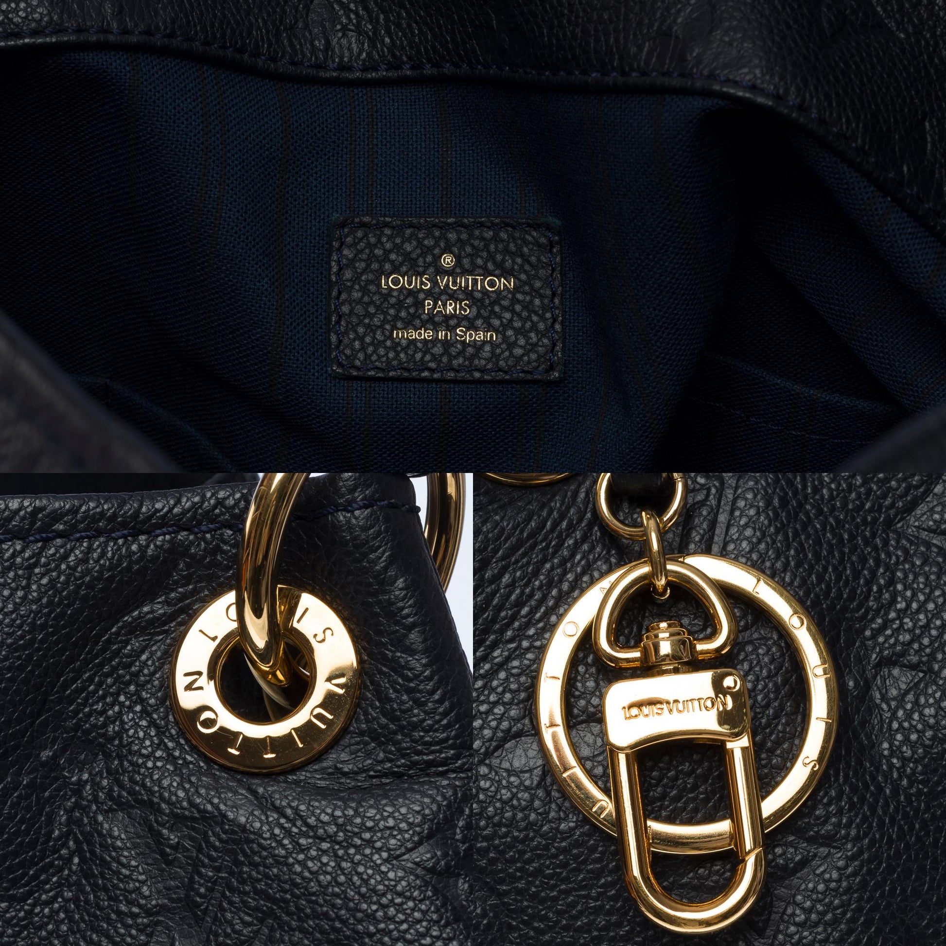 Louis Vuitton Artsy mm Hobo Bag in Dark Blue Monogram Calfskin Leather, GHW