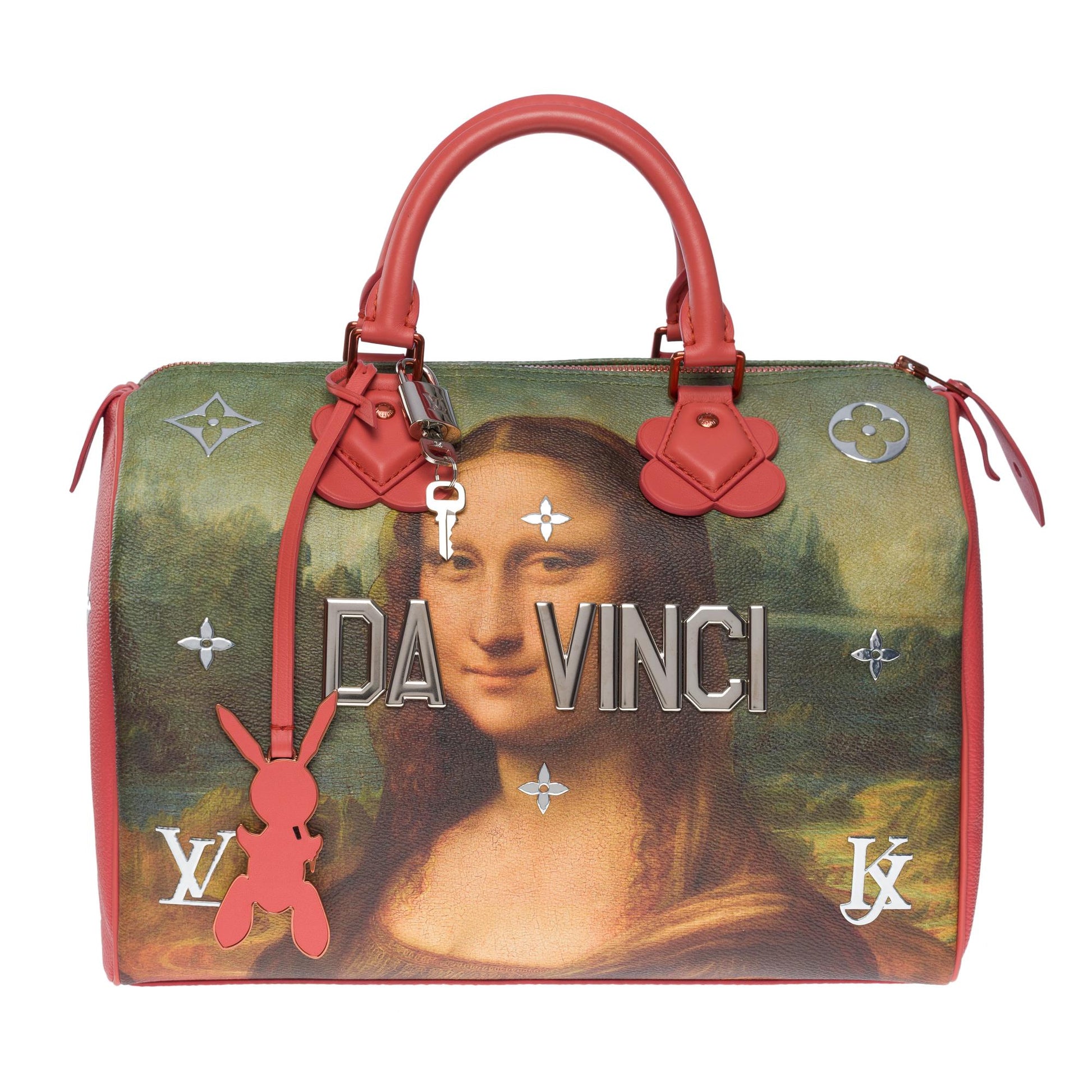 Totes Louis Vuitton Speedy Handbag 30 Mona Lisa Da Vinci Collection Jeff koons-101145