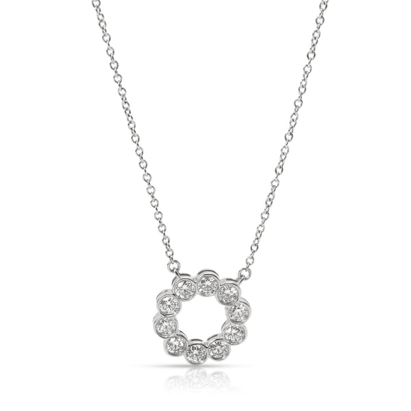 Tiffany & Co. 'Atlas' White Gold Diamond Pendant Necklace – CIRCA