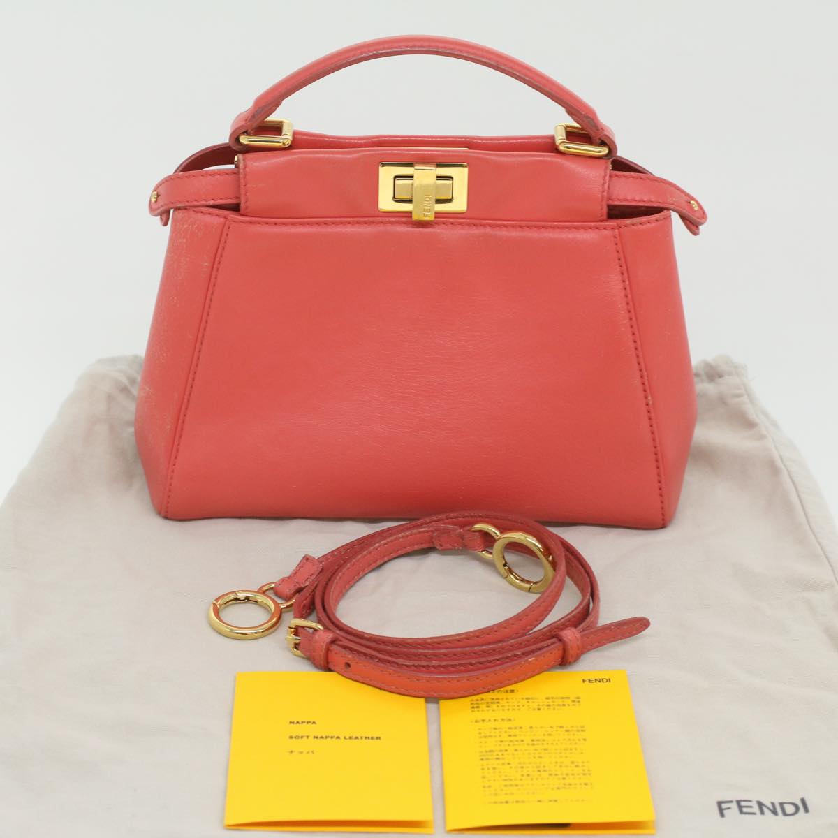 Fendi peekaboo outlet mini red