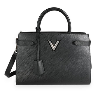 LOUIS VUITTON Black Epi Leather Twist Tote