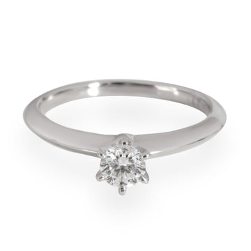 TIFFANY & CO. Solitaire Diamond Engagement Ring in Platinum G VS1 0.31 CT