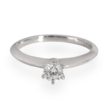 TIFFANY & CO. Solitaire Diamond Engagement Ring in Platinum H VS1 0.28 CT