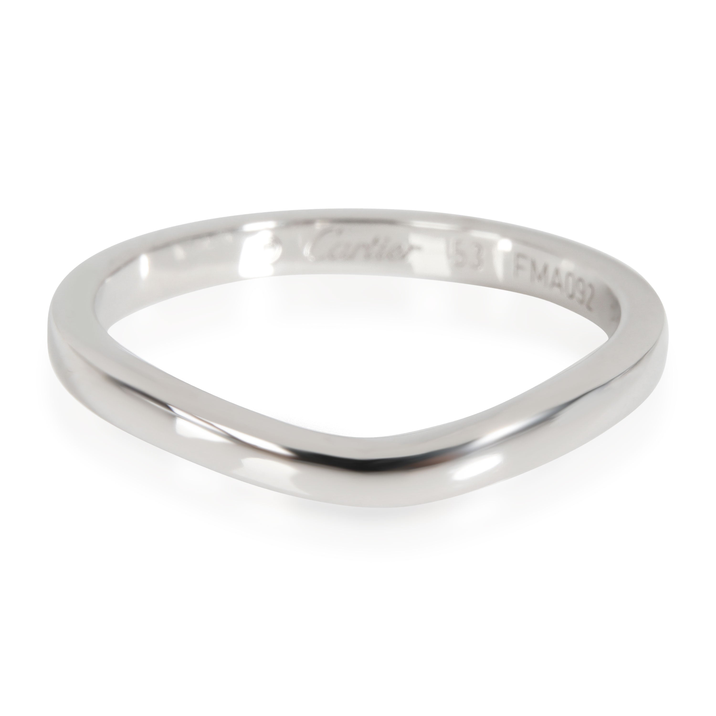 CARTIER Ballerine Curved Wedding Band in Platinum