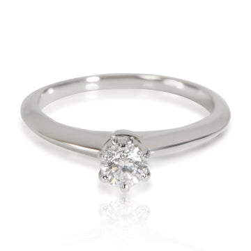 TIFFANY & CO. Diamond Solitaire Engagement Ring in Platinum E VS1 0.24 CTW