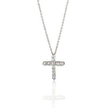 TIFFANY & CO. Diamond Cross Pendant in Platinum 0.44 CTW