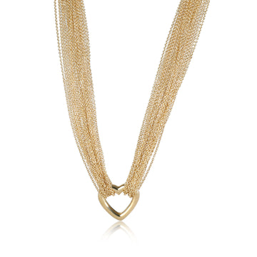 TIFFANY & CO. Heart Choker Toggle Multi-Strand Necklace in 18K Yellow Gold