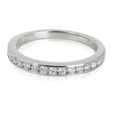 TIFFANY & CO. Channel Set Half Eternity Diamond Wedding Band, Platinum 0.24 Ctw