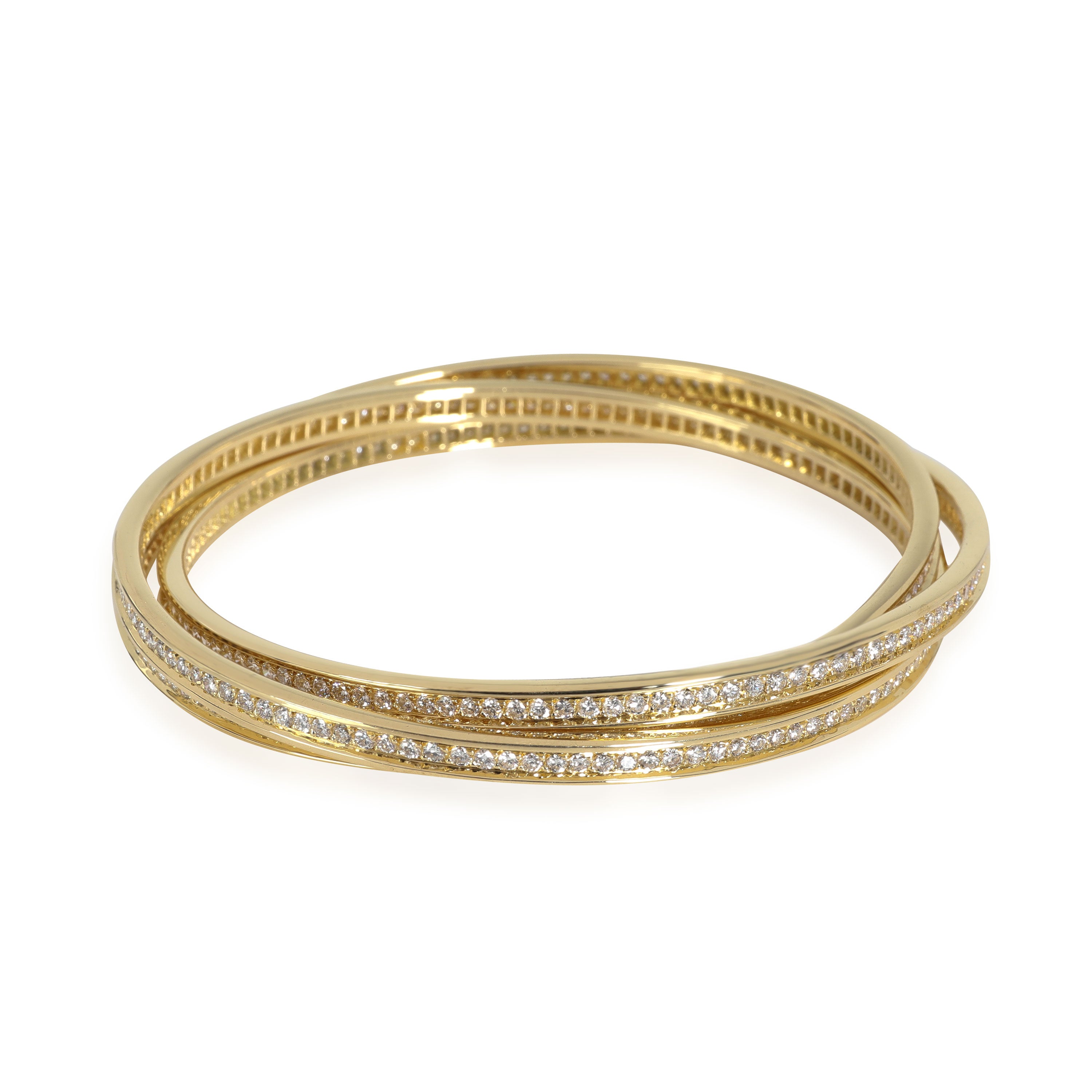 CARTIER Trinity Diamond Bracelet in 18k Yellow Gold