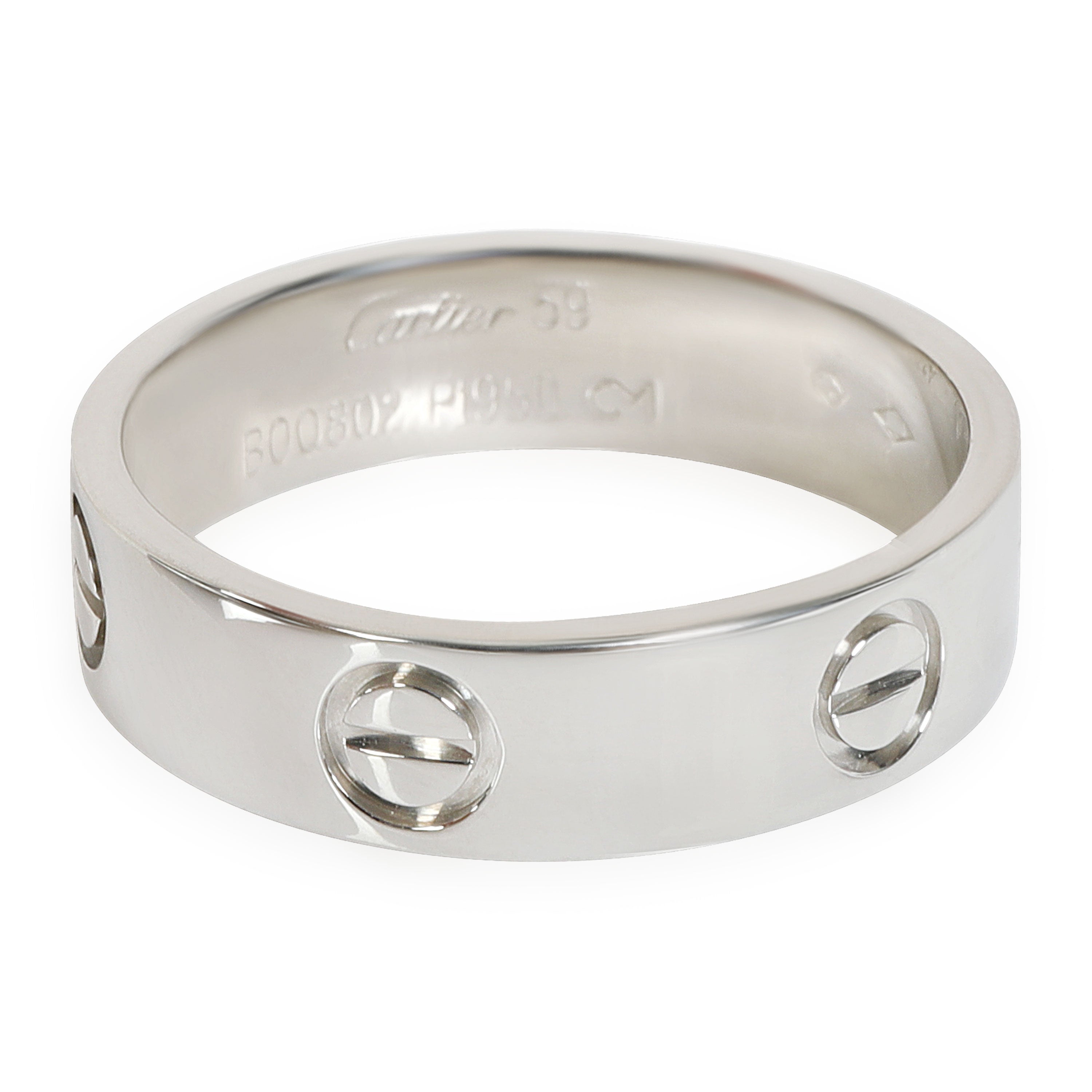 Cartier love 2024 ring platinum