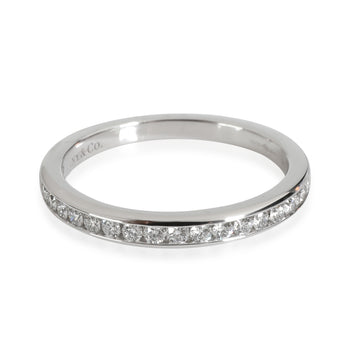 TIFFANY & CO. Channel Set Halfway Eternity Diamond Band in Platinum 0.24 Ctw