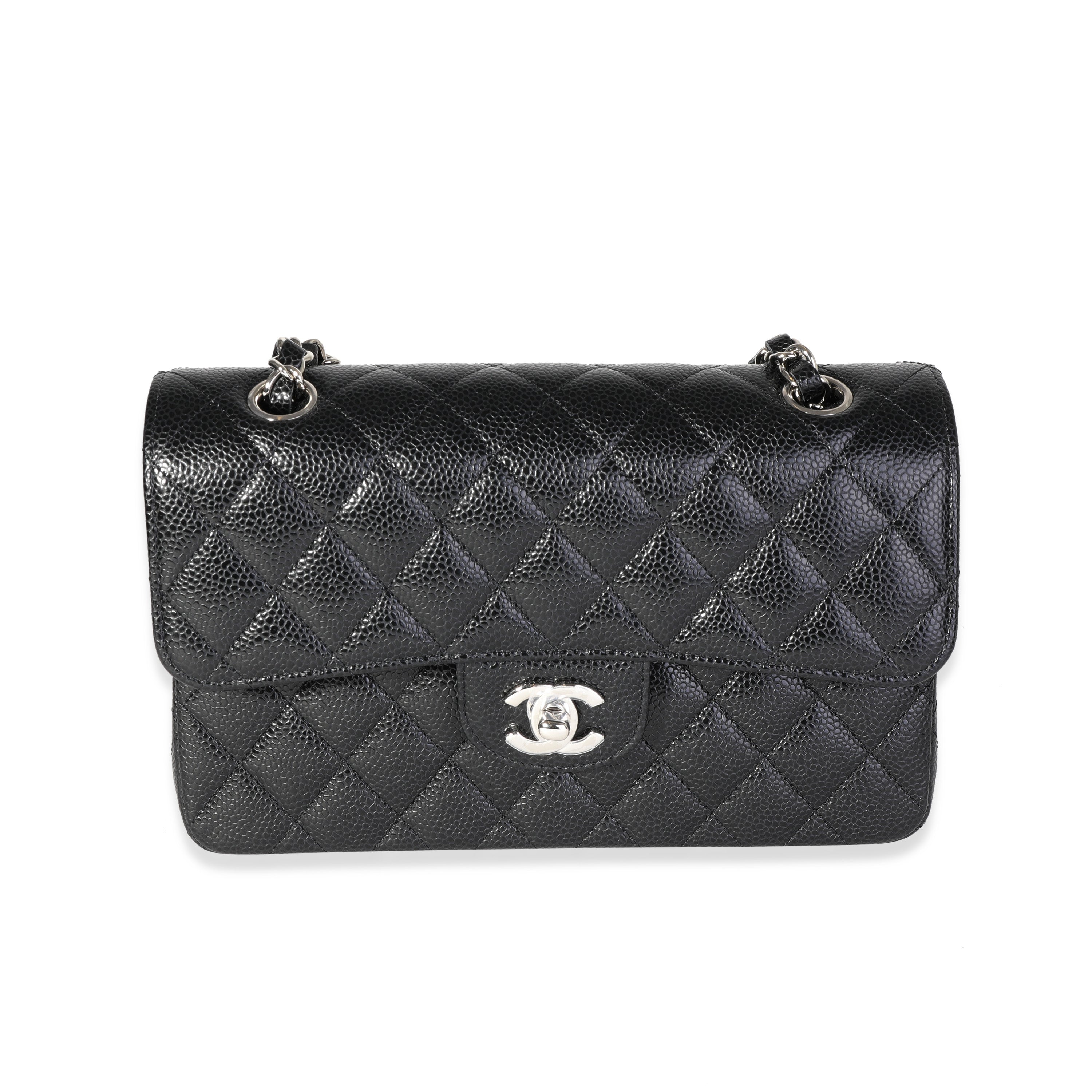 Small black discount quilted chanel bag