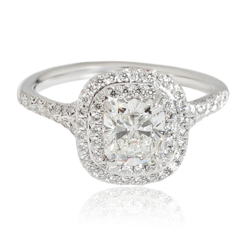 TIFFANY & CO. Soleste Diamond Engagement Ring in Platinum G VVS2 1.40 CTW