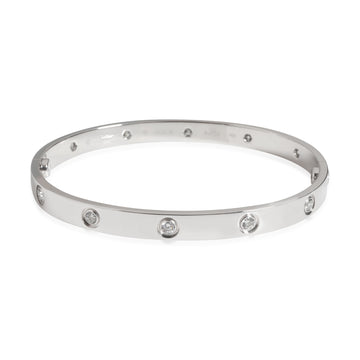 CARTIER LOVE 10 Diamond Bracelet in 18k White Gold 0.96 CTW