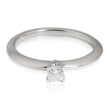 TIFFANY & CO. Diamond Princess Cut Engagement Ring in Platinum D VS1 0.18 CTW