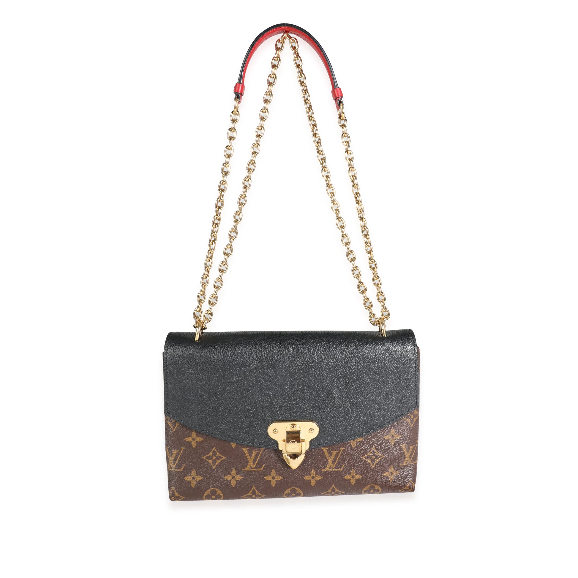 Louis Vuitton Flap Saint Placide Monogram Noir Black in Canvas/Calfskin  with Gold-tone - US