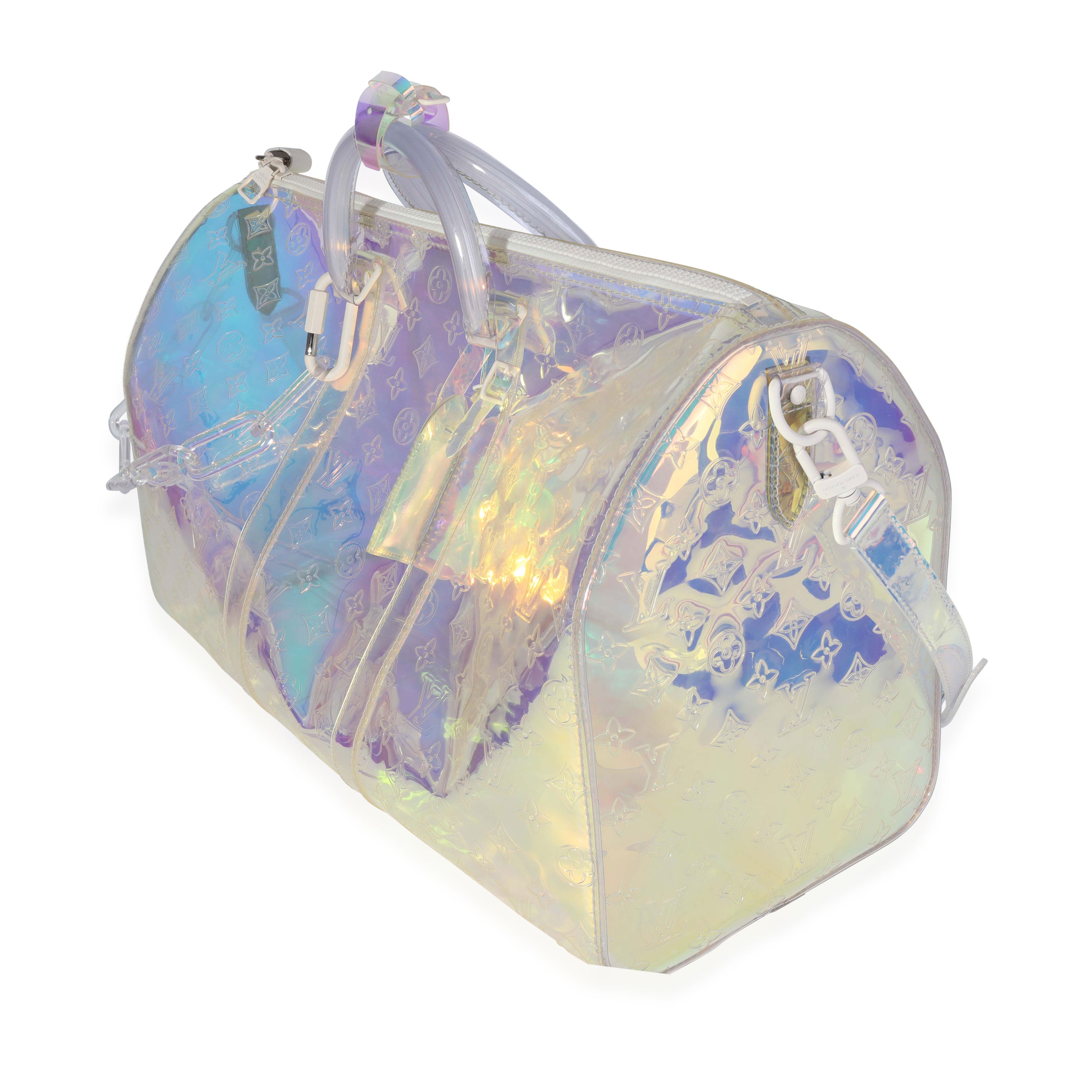 Holographic lv hot sale duffle bag