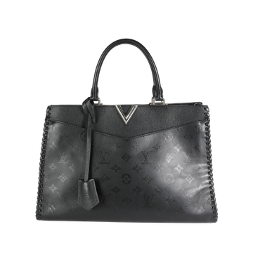 LOUIS VUITTON Black Monogram Leather Very Zipped Tote