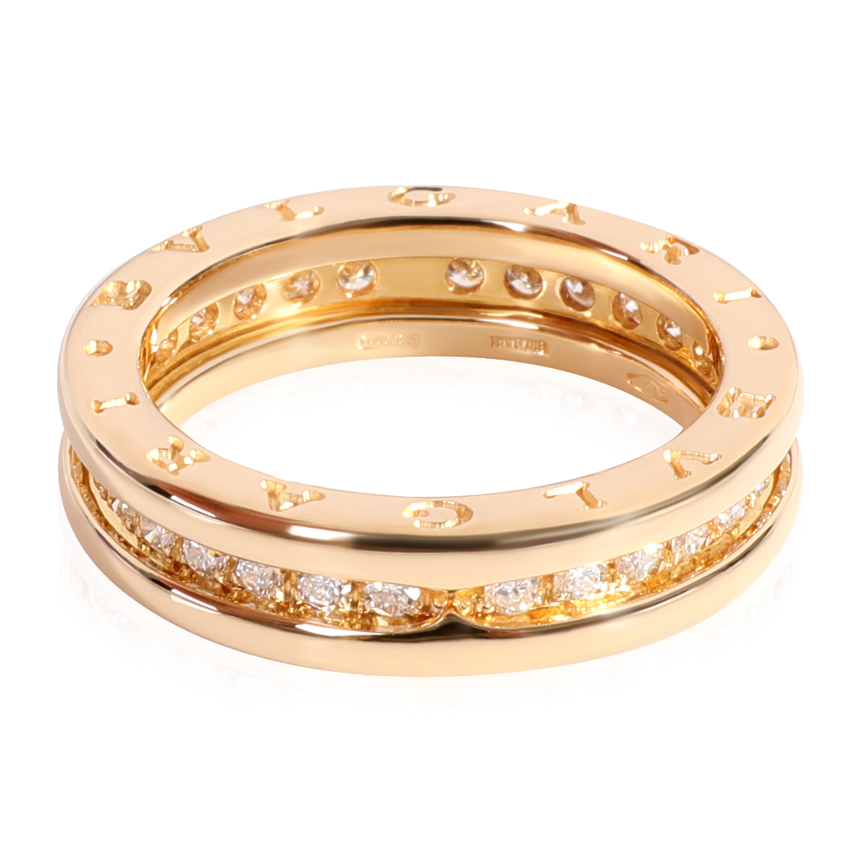 Bvlgari gold ring outlet with diamonds