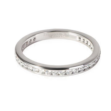 TIFFANY & CO. Full Circle Channel Set Diamond Wedding Band in Platinum 0.42 CTW