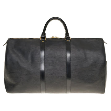 LOUIS VUITTON Keepall 50 Travel bag in black epi leather