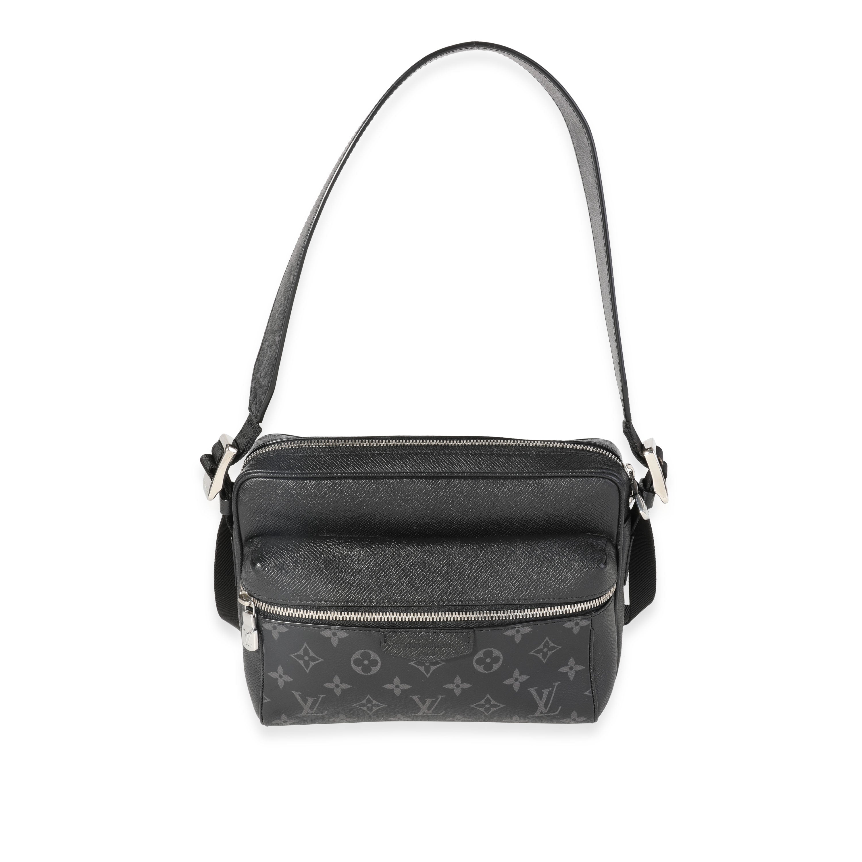 LOUIS VUITTON Black Taigarama & Monogram Eclipse Canvas Outdoor Messen