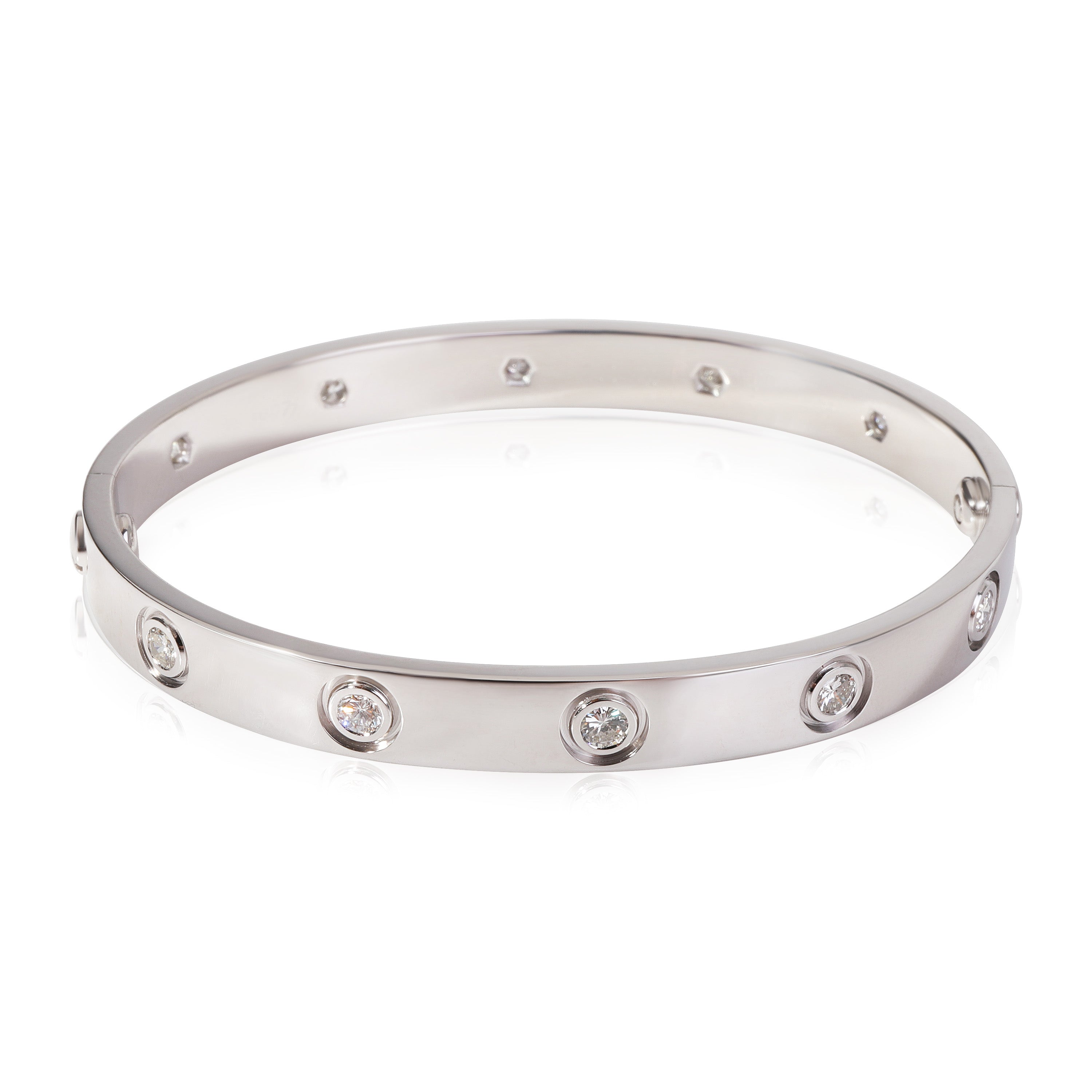 Cartier bracelet silver discount diamond