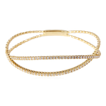 Flexible X Diamond Bangle in 18k Yellow Gold [1.10 CTW]