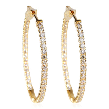 Diamond Oval Hoop Earring in 18k Yellow Gold [1.92 CTW]